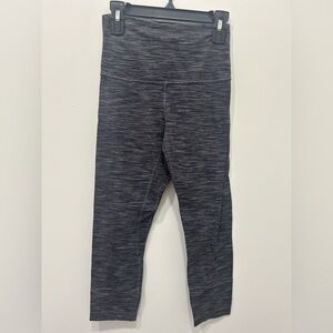 Lululemon Leggings‎ Size 4 Black/Gray Striped Align Women's Cropped 21" Inseam